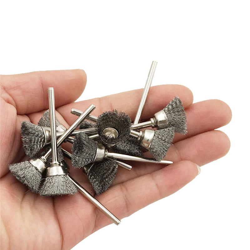 Vankcp 60 Pieces Wire Cup Brush Set,Vankcp Power Rotary Tool Buffing Wheels Small Wire Brushes Set for Drill Grinder Rotary Tools - Image 4